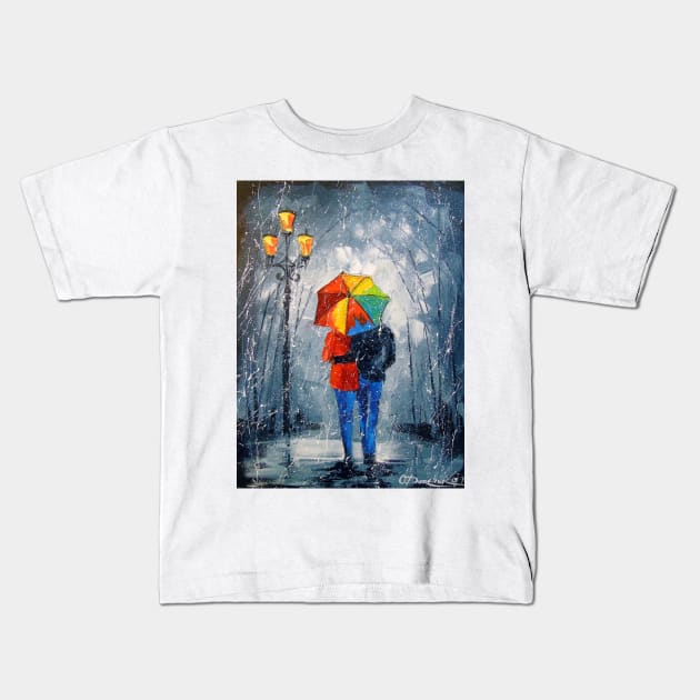 Bright walk in the Park Kids T-Shirt by OLHADARCHUKART